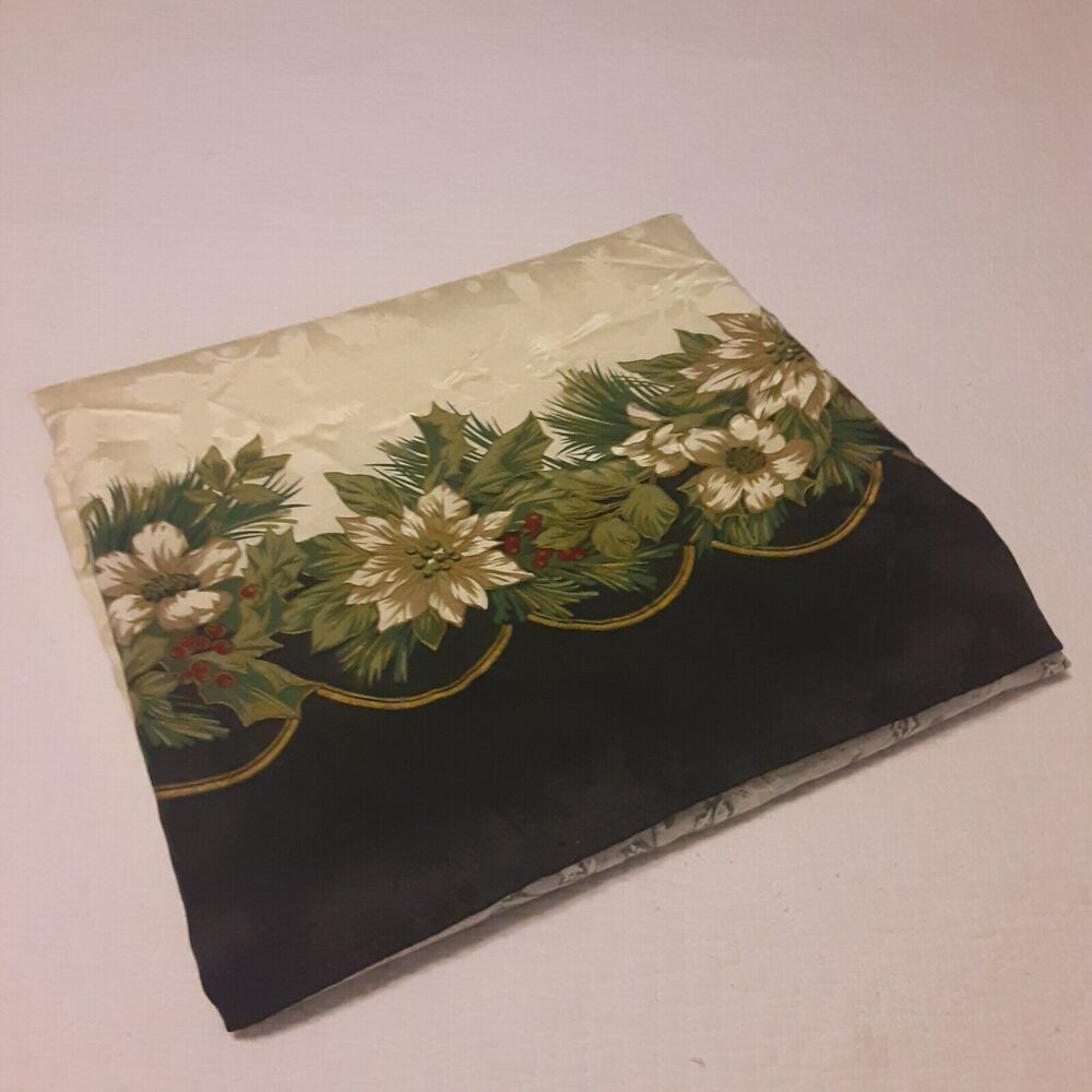 St Nicholas Square Embossed Winter Tablecloth Christmas 59x85